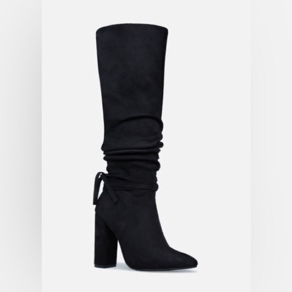 Aisha Lace up slouchy boots